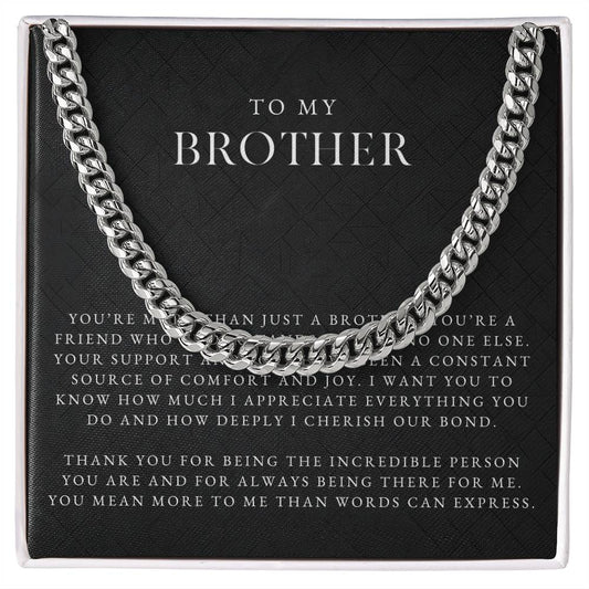 Brother Cuban Chain Necklace | Luxe Black