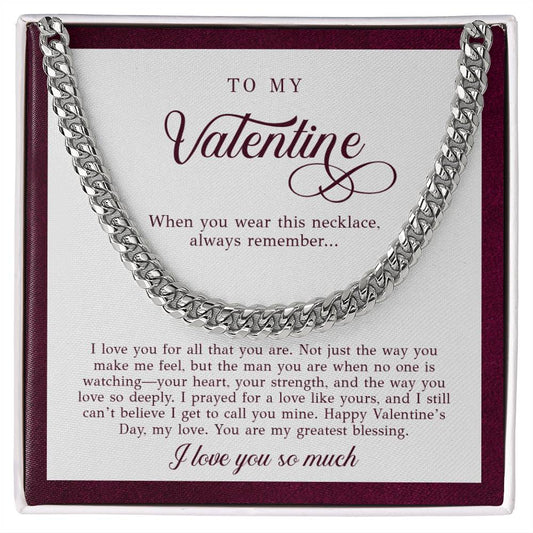 To My Valentine Men's Gift (I Love You)