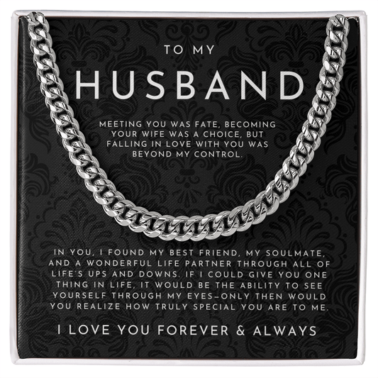 To My Husband Necklace From Wife