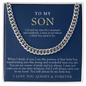 To My Son | Always My Little Boy Navy & Gold