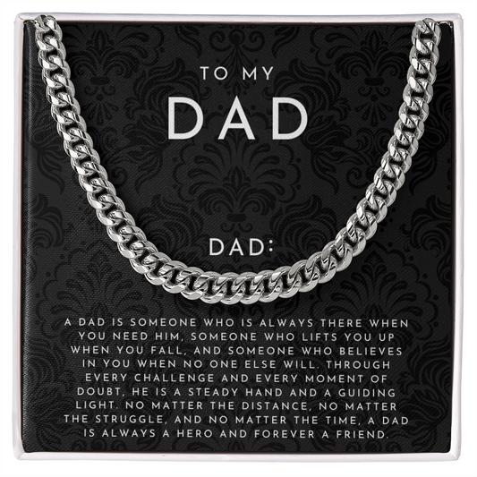 To My Dad Definition Necklace