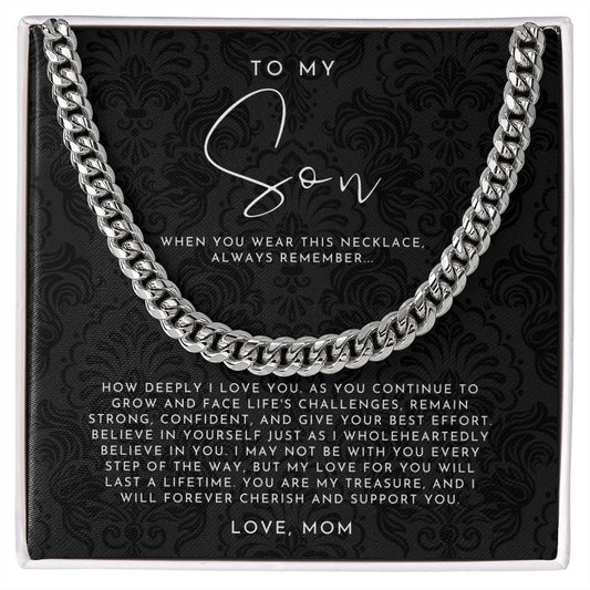 To My Son Necklace From Mom