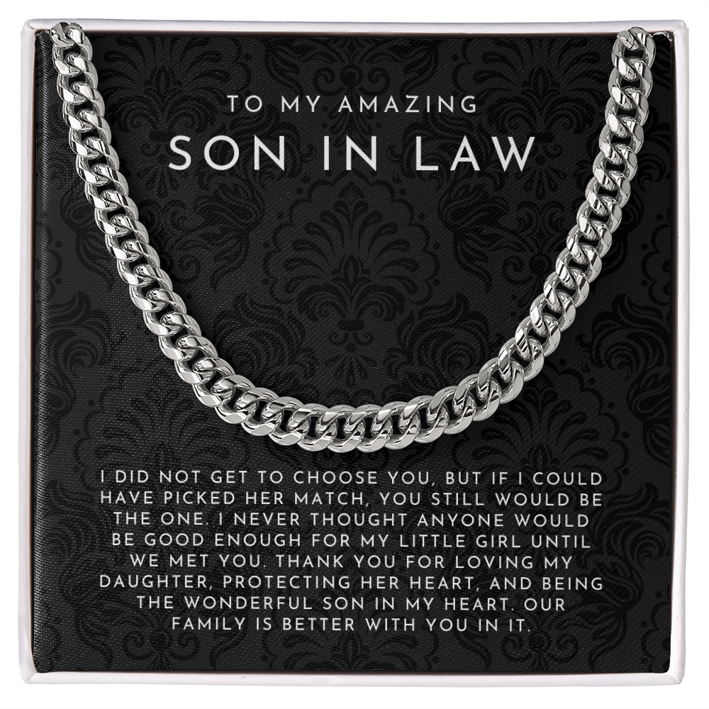 To My Amazing Son In Law Necklace