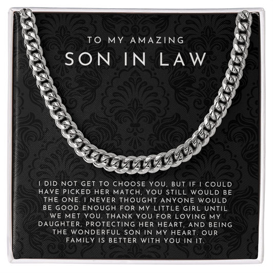 To My Amazing Son In Law Necklace