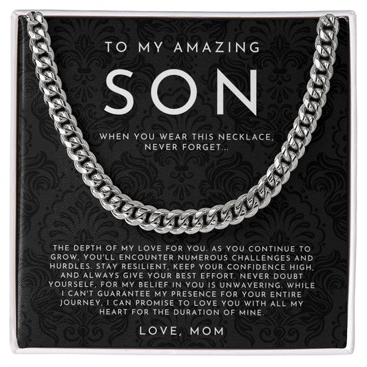 Son Necklace, Son Gift From Mom