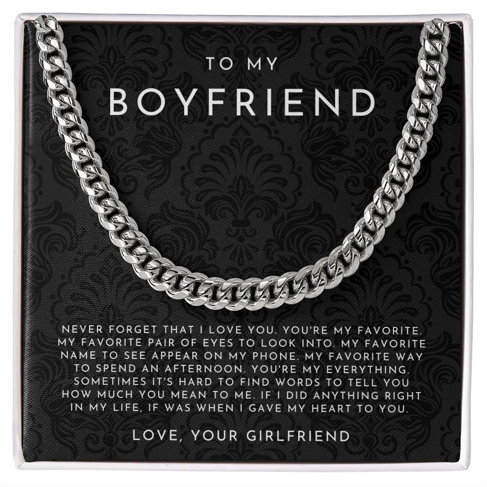 To My Boyfriend Necklace