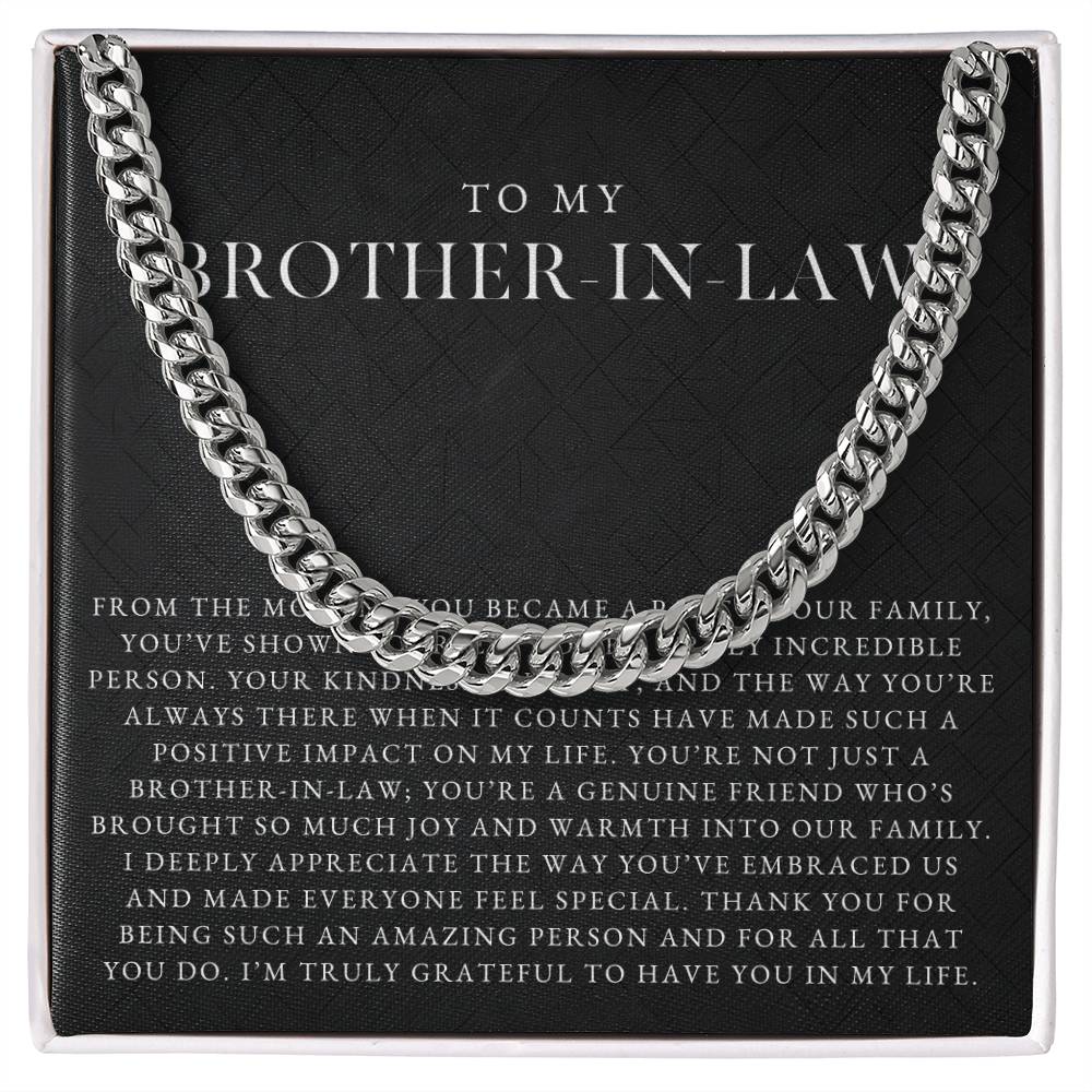 Brother In Law Cuban Chain Necklace | Luxe Black