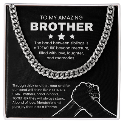 To My Amazing Brother Necklace From Brother