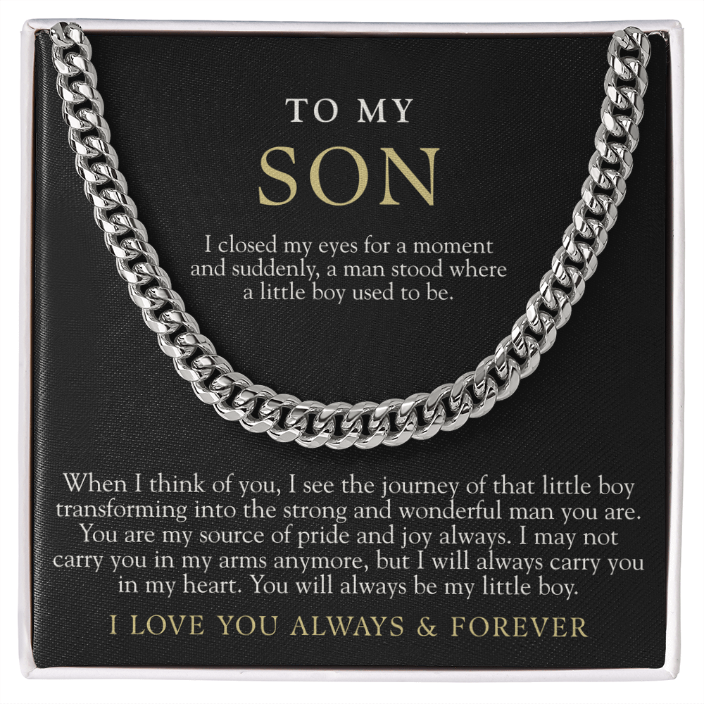To My Son | I Closed My Eyes Black & Gold
