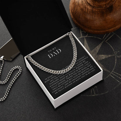 Dad Cuban Chain Necklace | Luxe Black