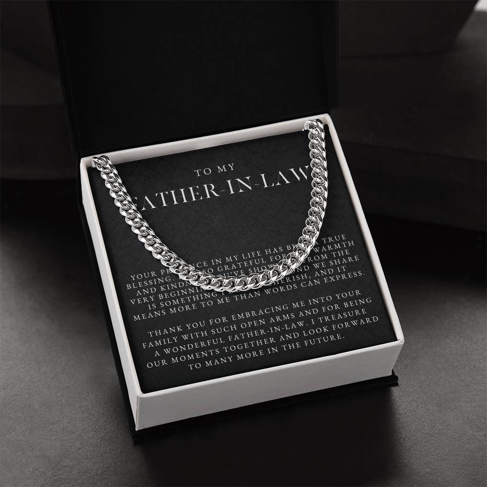 Father In Law Cuban Chain Necklace | Luxe Black