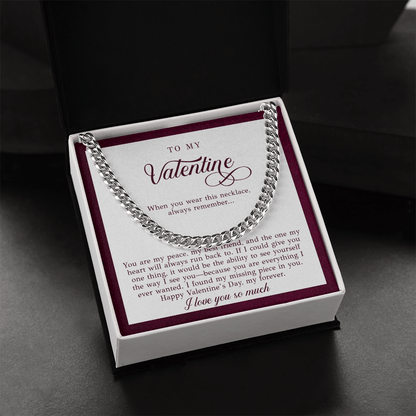 To My Valentine Men's Gift (You Are My Peace)