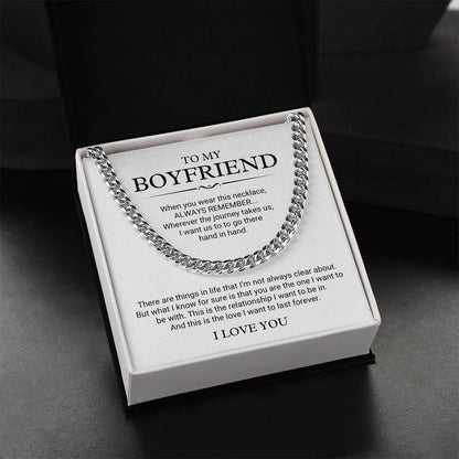 To My Boyfriend Necklace (Hand In Hand)