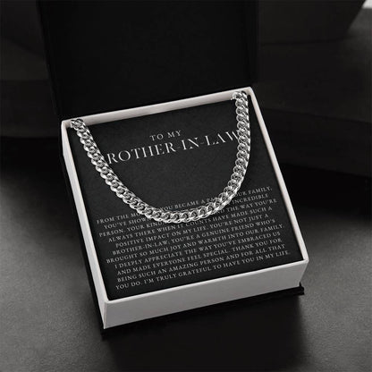 Brother In Law Cuban Chain Necklace | Luxe Black