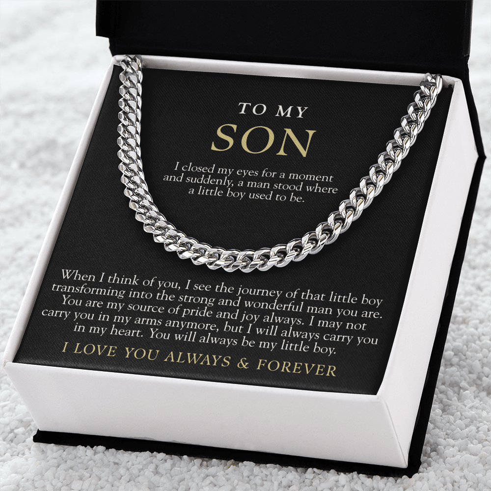 To My Son | I Closed My Eyes Black & Gold