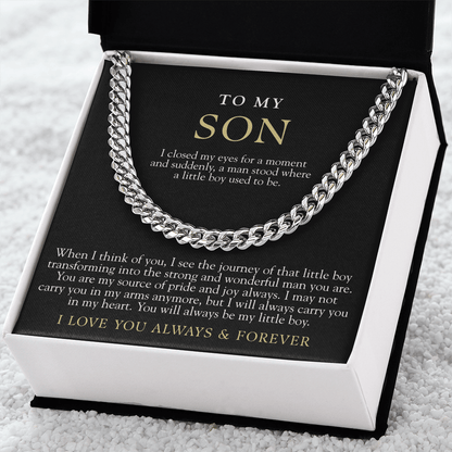 To My Son | I Closed My Eyes Black & Gold