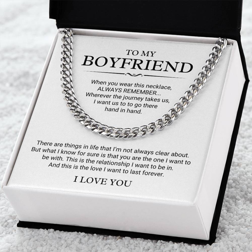 To My Boyfriend Necklace (Hand In Hand)