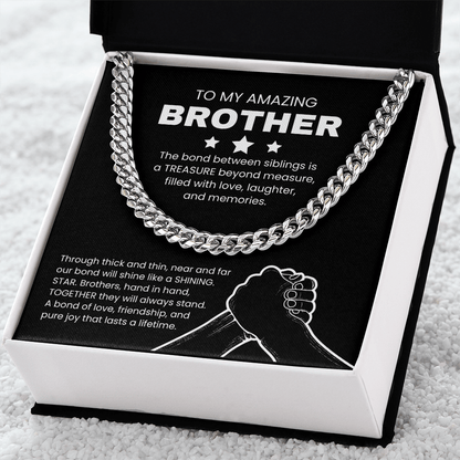 To My Amazing Brother Necklace From Brother