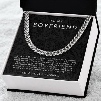 To My Boyfriend Necklace