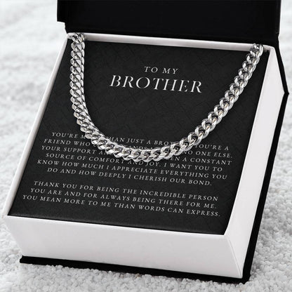 Brother Cuban Chain Necklace | Luxe Black