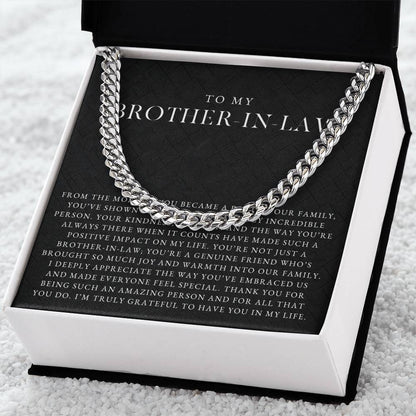 Brother In Law Cuban Chain Necklace | Luxe Black