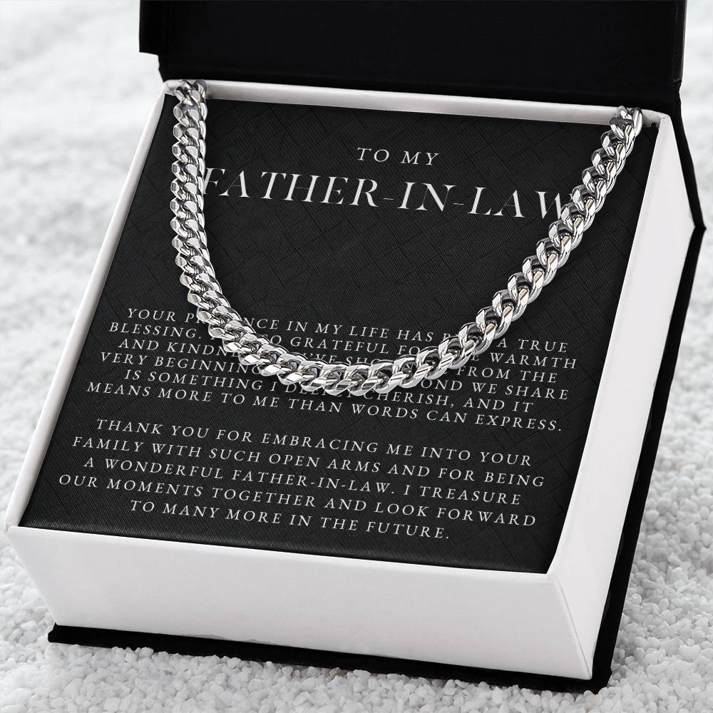 Father In Law Cuban Chain Necklace | Luxe Black