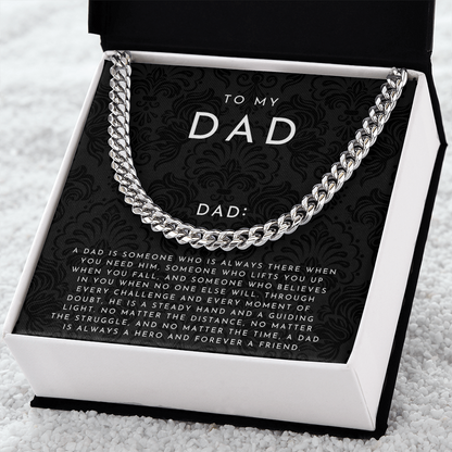 To My Dad Definition Necklace