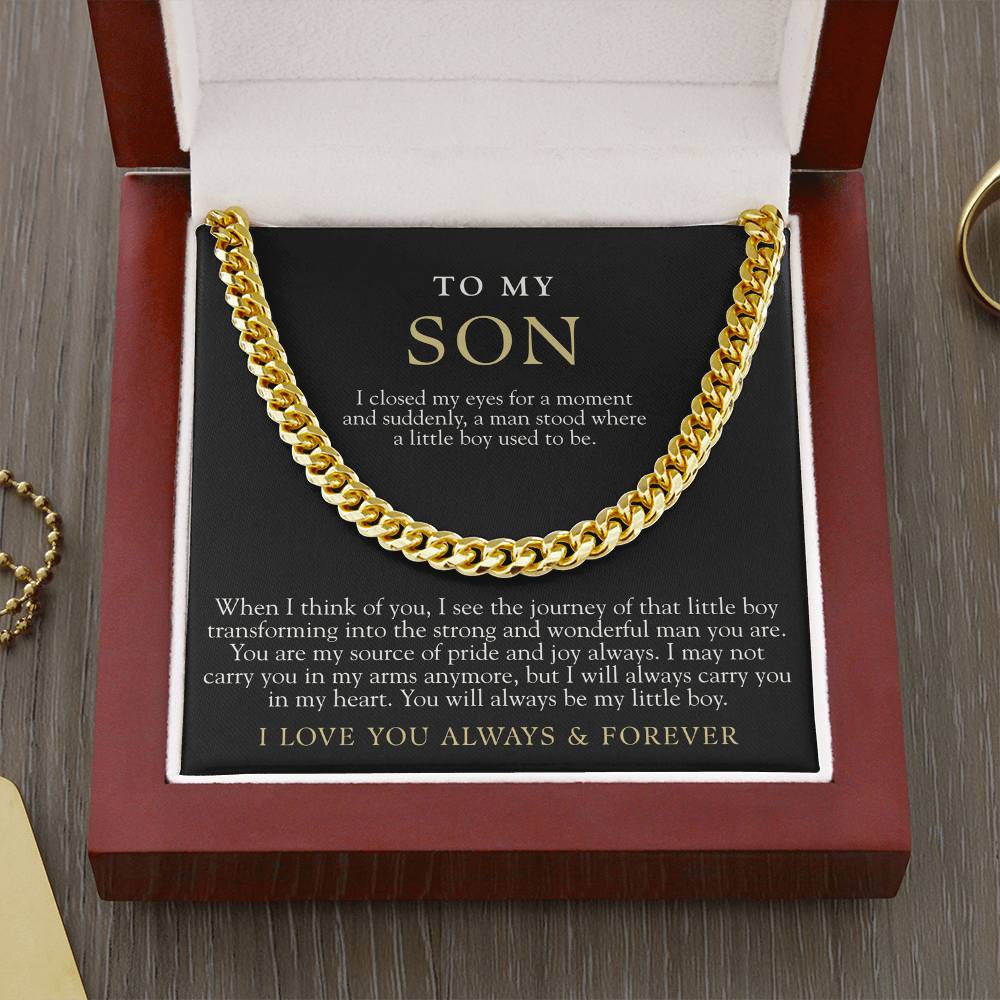 To My Son | I Closed My Eyes Black & Gold