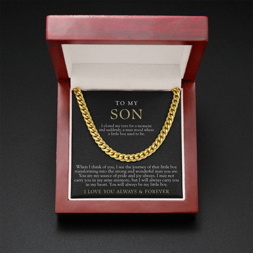 To My Son | I Closed My Eyes Black & Gold