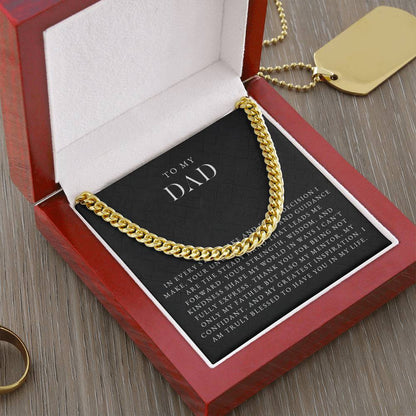 Dad Cuban Chain Necklace | Luxe Black