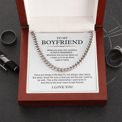 To My Boyfriend Necklace (Hand In Hand)