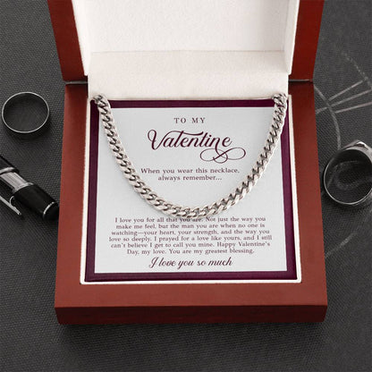 To My Valentine Men's Gift (I Love You)