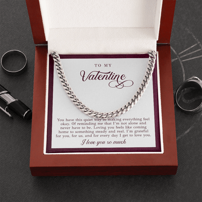 To My Valentine Necklace