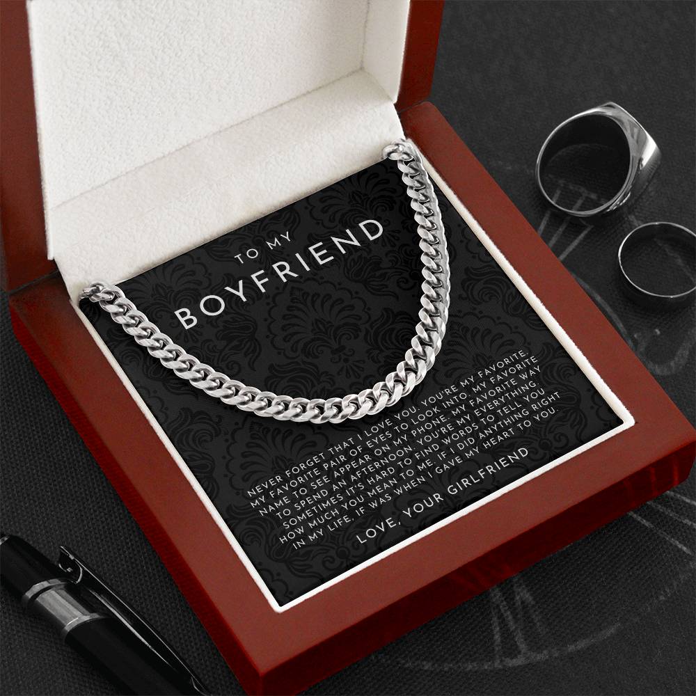 To My Boyfriend Necklace