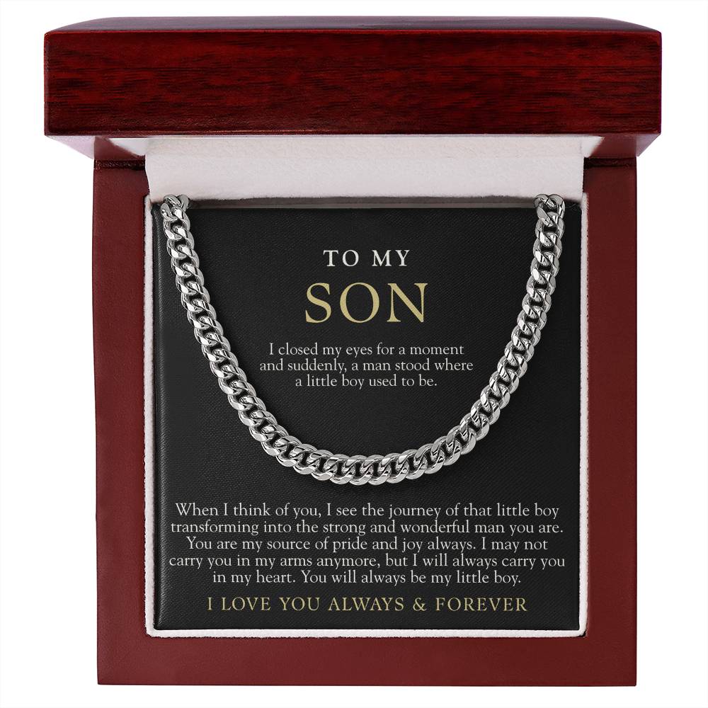 To My Son | I Closed My Eyes Black & Gold