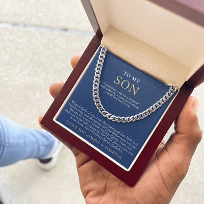 To My Son | Always My Little Boy Navy & Gold