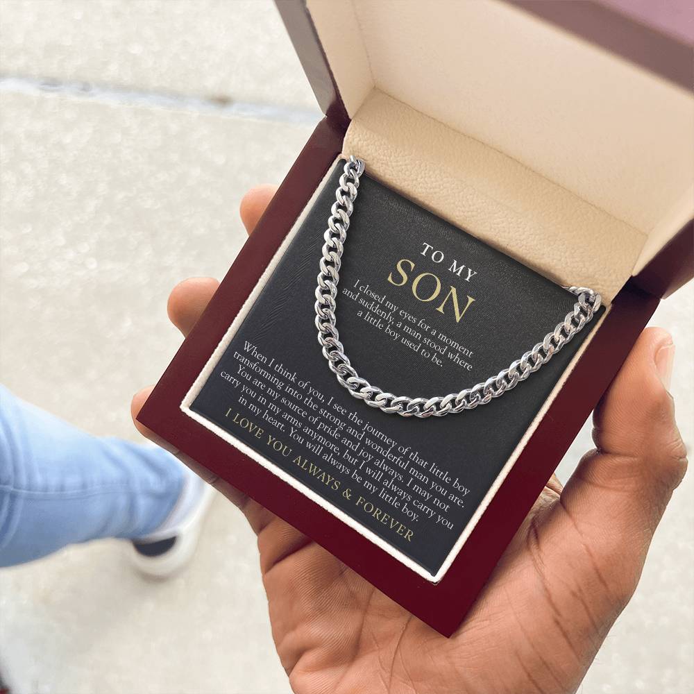 To My Son | I Closed My Eyes Black & Gold