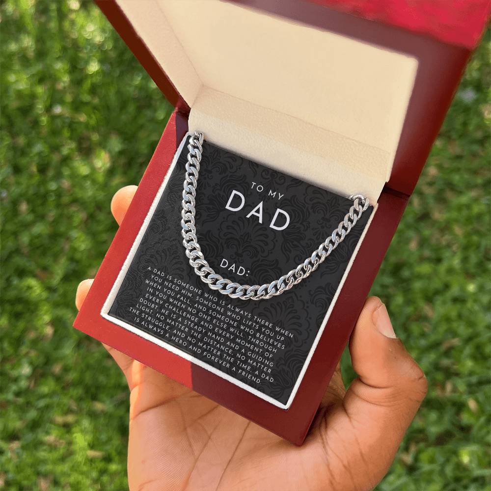 To My Dad Definition Necklace