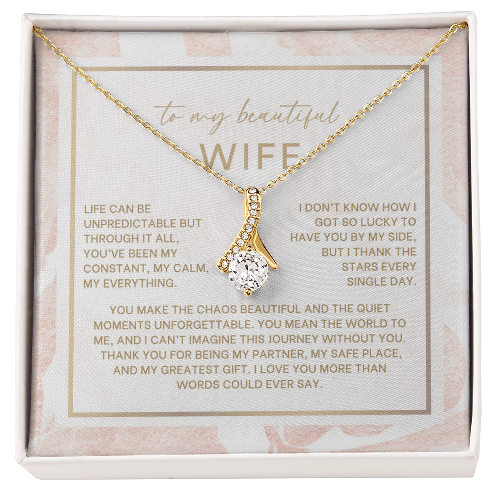 To My Beautiful Wife - Alluring Beauty Necklace