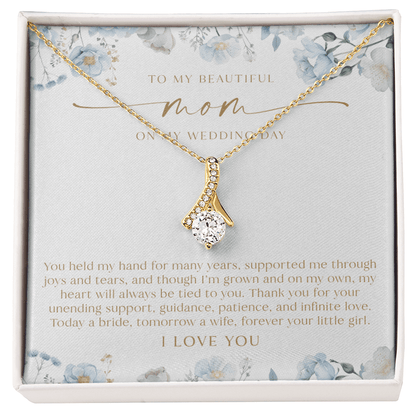 Mother of the Bride Necklace | Dusty Blue Floral