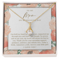 Mom Wedding Day Necklace | Forever Your Girl Peachy Floral