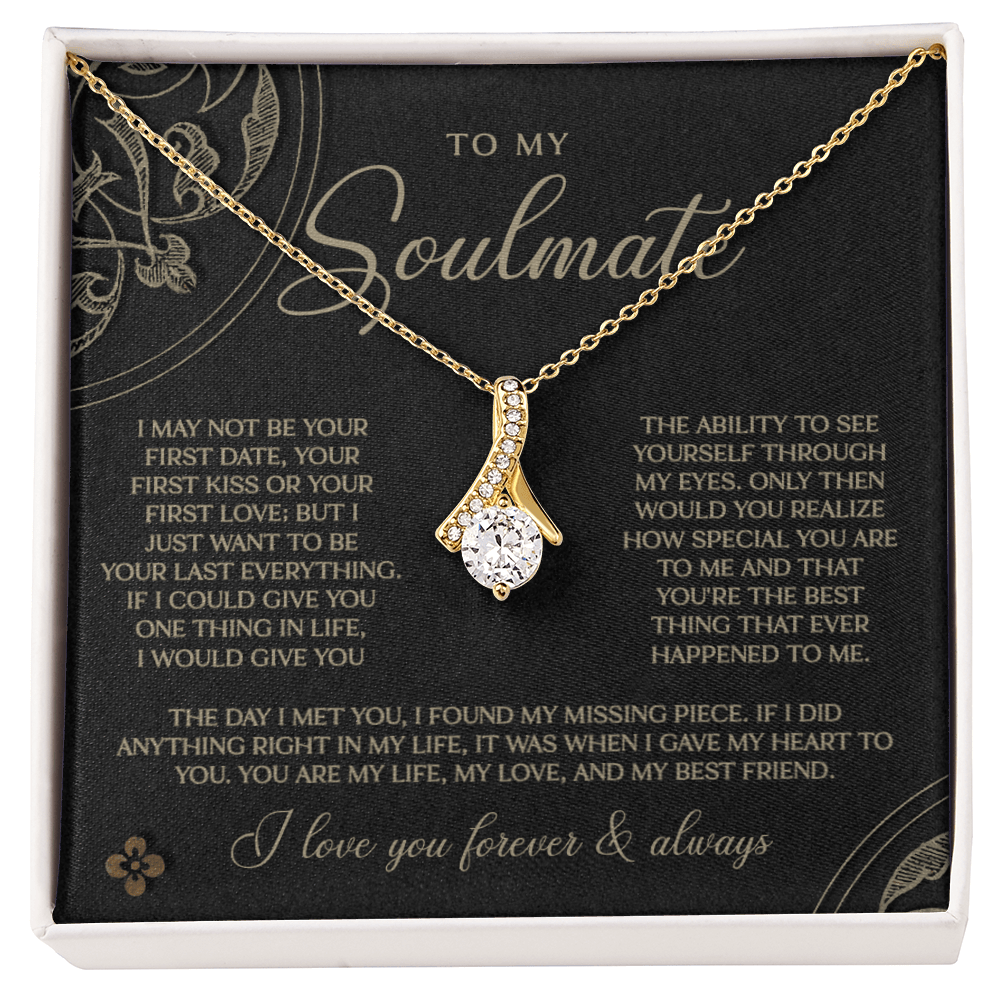 Gold & Black Forever Soulmate Necklace