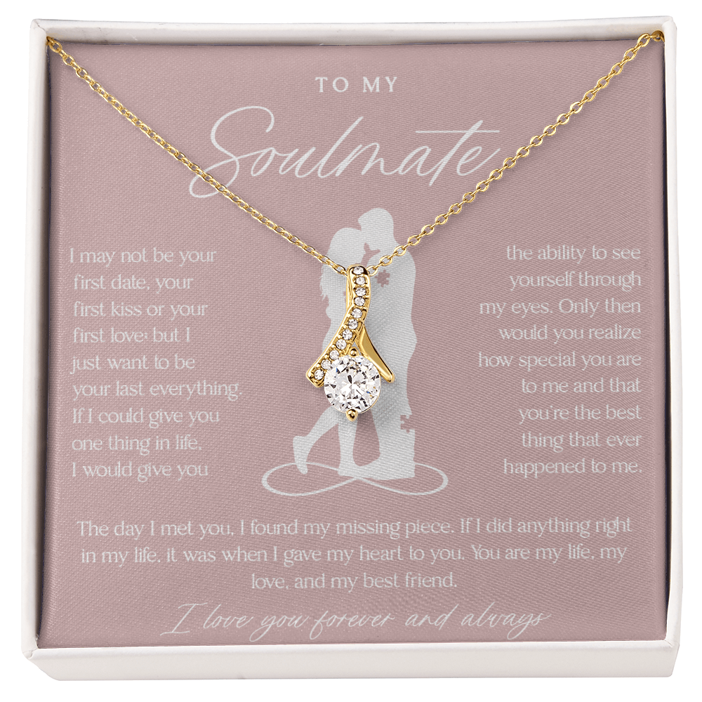 Blush Pink Missing Piece Soulmate Necklace