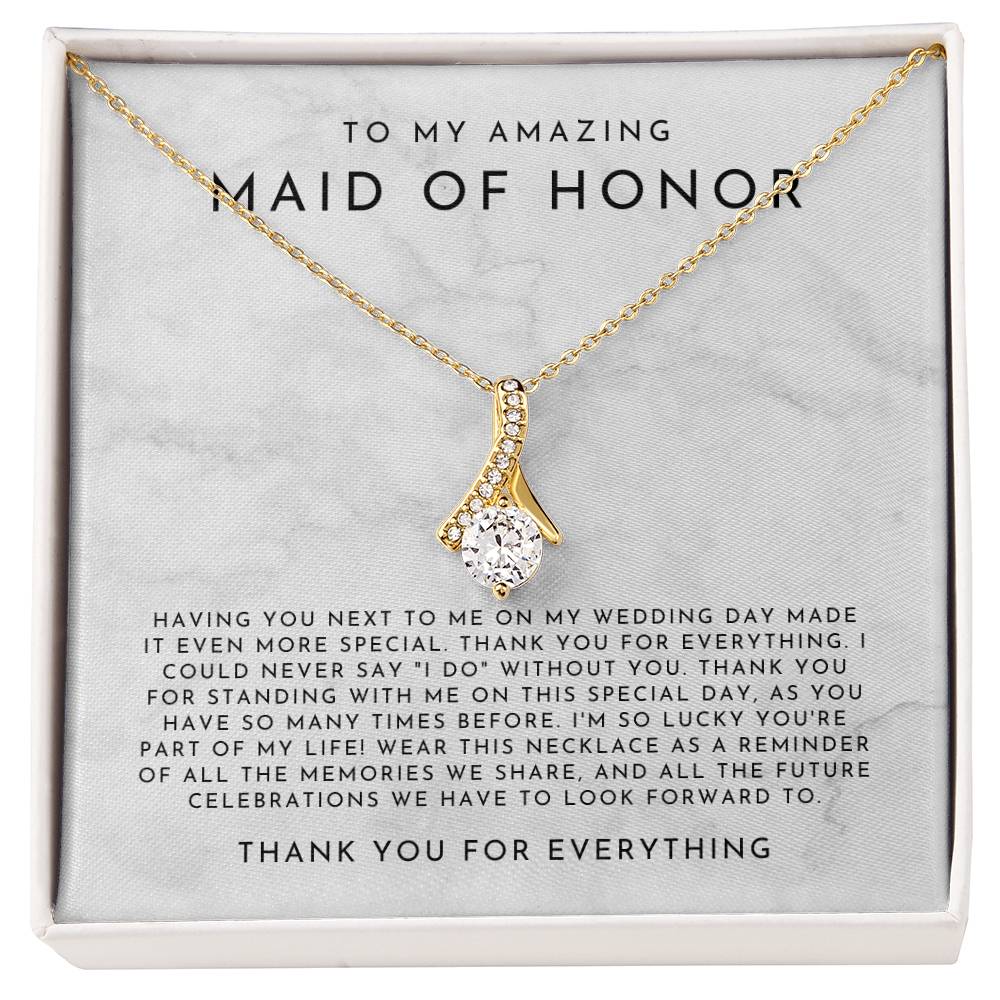 To My Amazing Maid Of Honor Gift Necklace