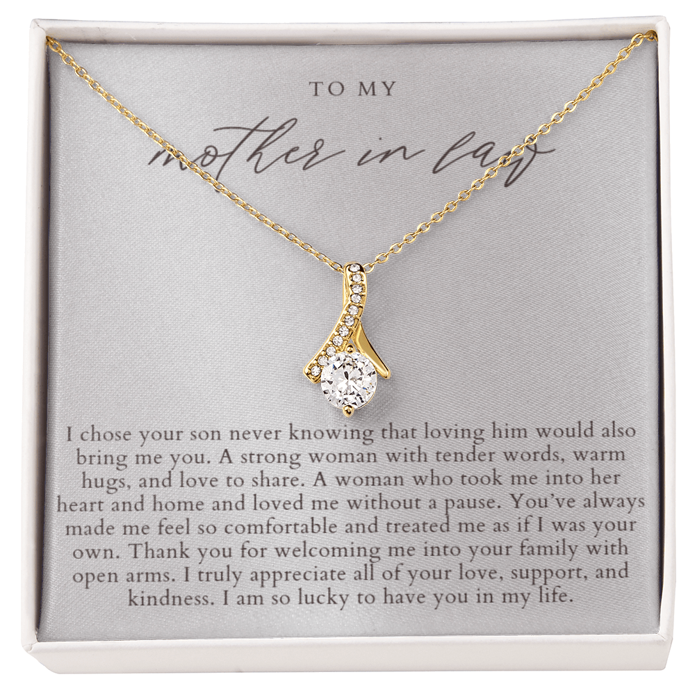 To My Mother In Law Necklace | Elegant Pearlescence