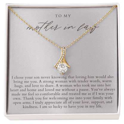 To My Mother In Law Necklace | Elegant Pearlescence