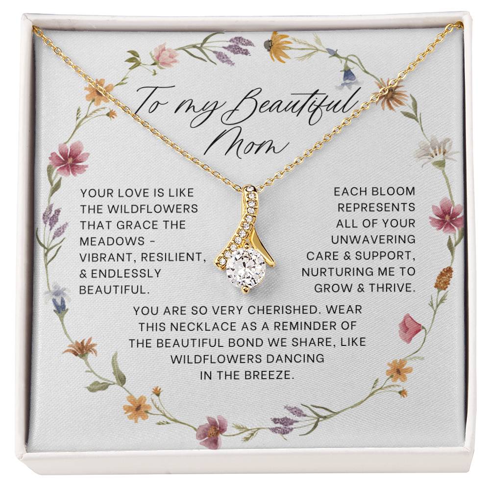 Wildflower Wreath Beautiful Mom Necklace