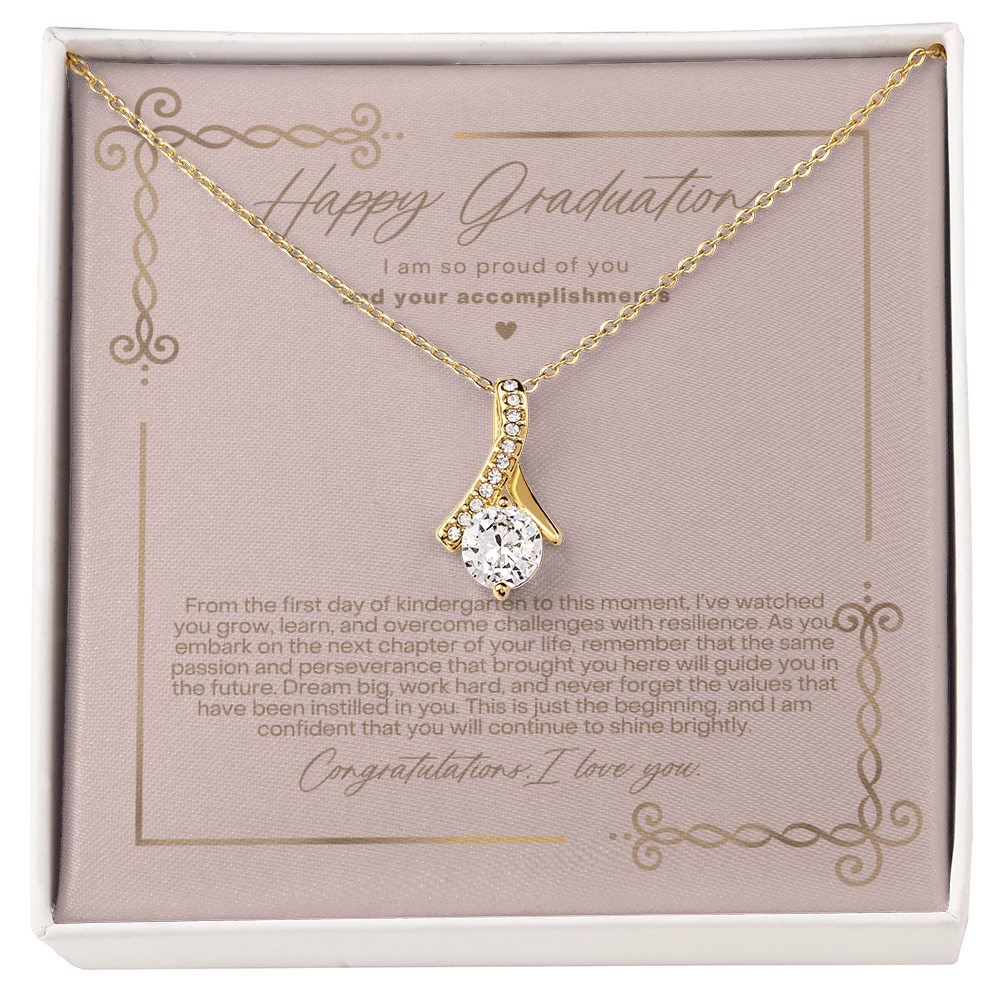 Happy Graduation Necklace | Blush and Gold