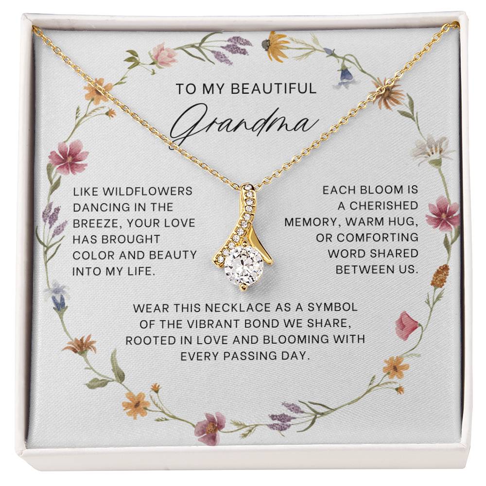 Wildflower Wreath Beautiful Grandma Necklace