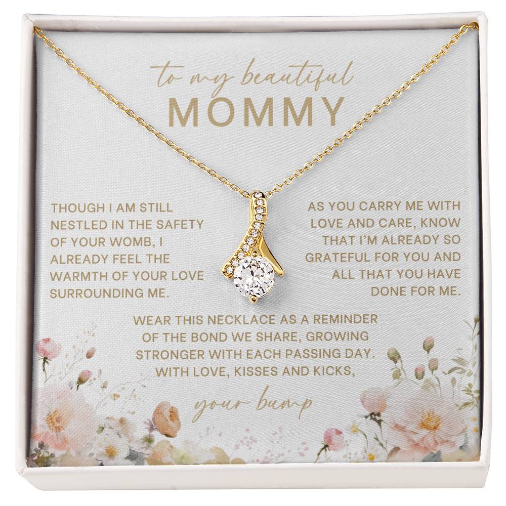 Blush Floral From The Bump Mom Necklace